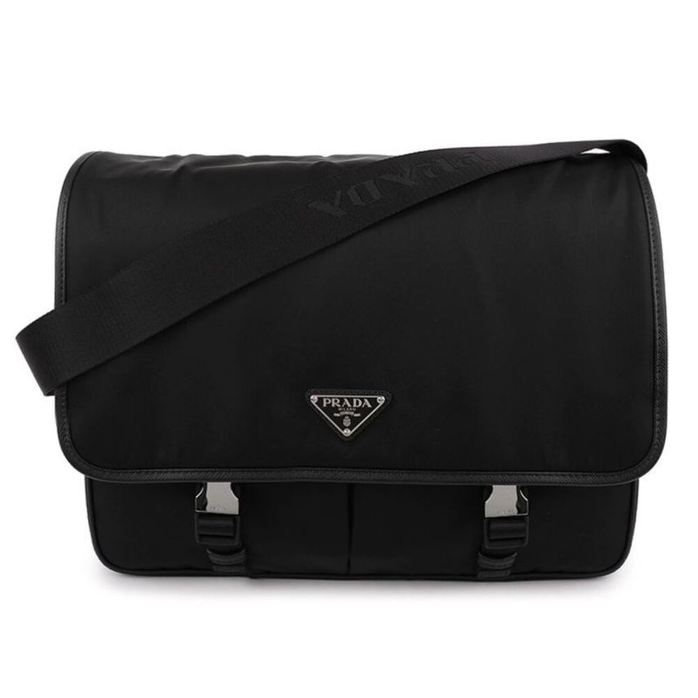 Nylon Saffiano Leather Tote Bag